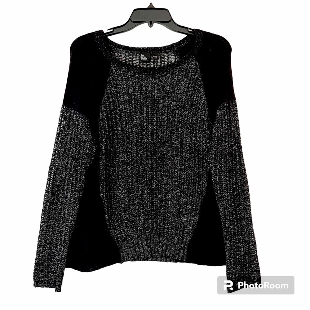 Eileen Fisher The Fisher Project Open-Knit Mohair Alpaca Blend Pullover Sweater